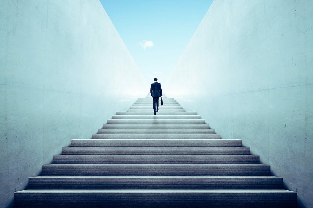 businessman,climbing,stairs,,ambitions,,concept,.